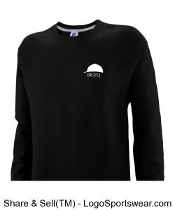 Official BIGEQ Mens Dri Power Crewneck Sweatshirt in Black Design Zoom